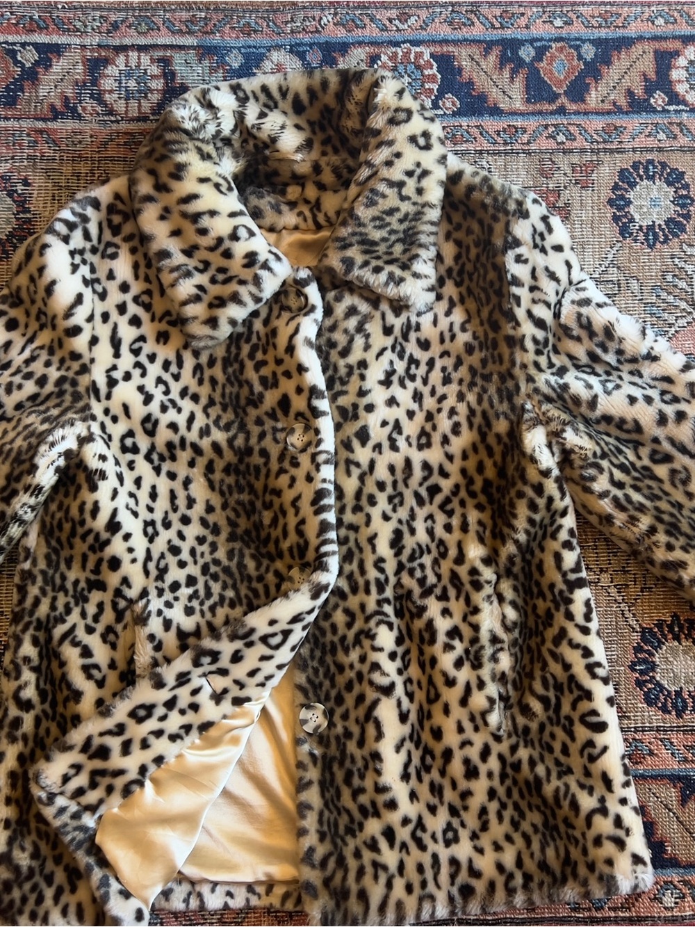Vintage Faux Fur Leopard Print Jacket - so soft and cozy!